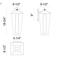 Andson 19" Integrated LED Outdoor Wall Sconce
