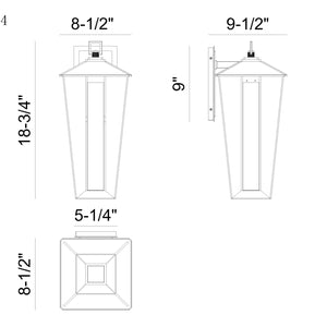 Andson 19" Integrated LED Outdoor Wall Sconce
