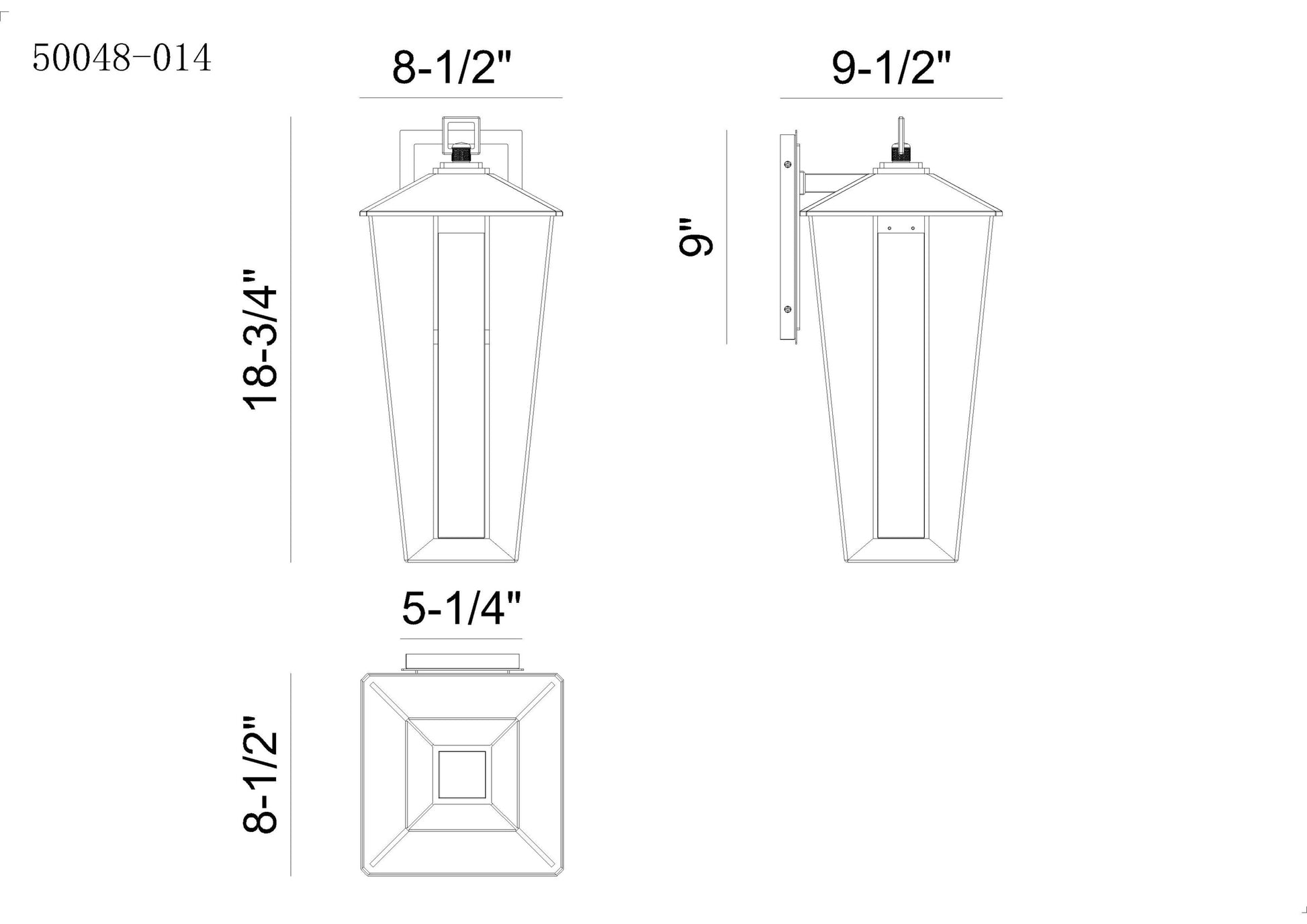 Andson 19" Integrated LED Outdoor Wall Sconce