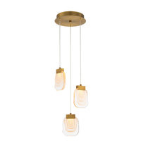 Paget 3-Light 10" Integrated LED Multi Drop Chandelier