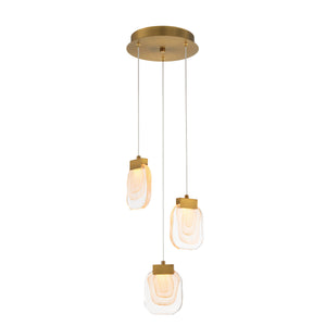 Paget 3-Light 10" Integrated LED Multi Drop Chandelier