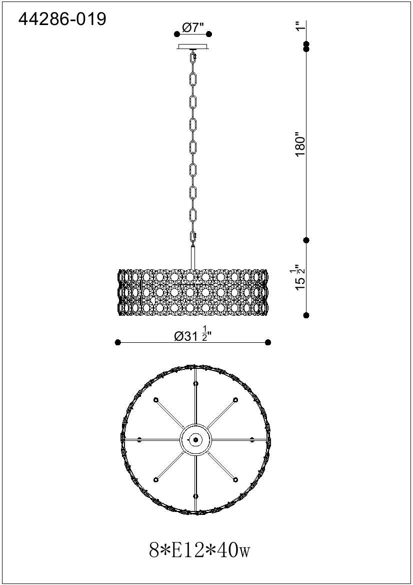 Perrene 8-Light 32" Chandelier