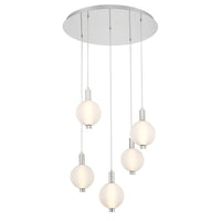 Palmas 5-Light 24" Integrated LED Multi Drop Chandelier