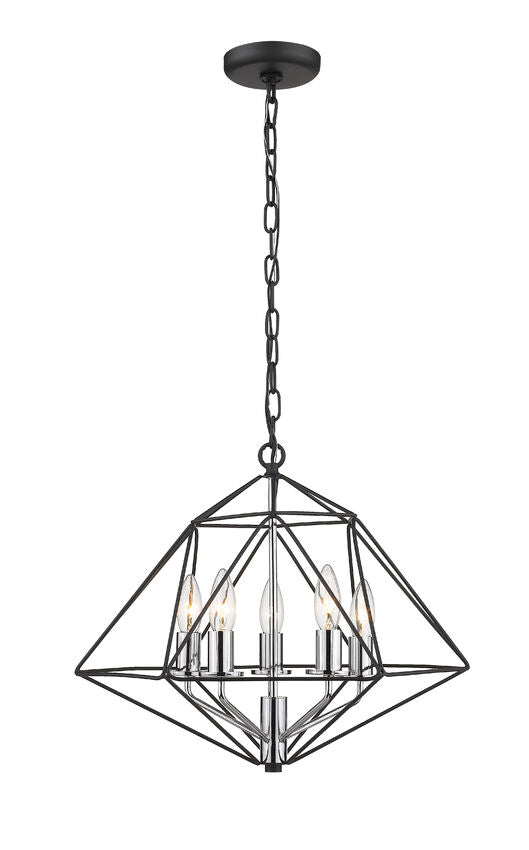 Geo 5 Light Chandelier 5 x 60W - Candelabra