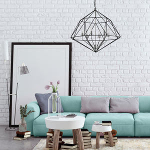 Geo 6 Light Chandelier 6 x 60W - Candelabra