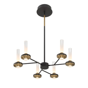 Torcia 6-Light 24" Integrated LED Pendant Chandelier