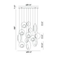 Arlington 13-Light 40" Integrated LED Multi Drop Chandelier