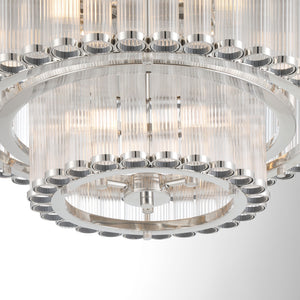 Glasbury 2-Tiers 9-Light 24" Flush Mount