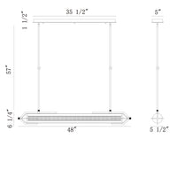 Espada 48" Integrated LED Linear Chandelier