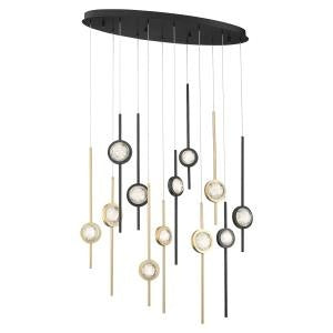 Barletta 12-Light 38" Integrated LED Multi Drop Chandelier