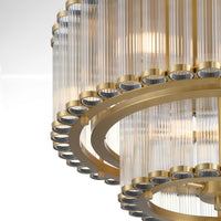 Glasbury 2-Tiers 9-Light 24" Flush Mount