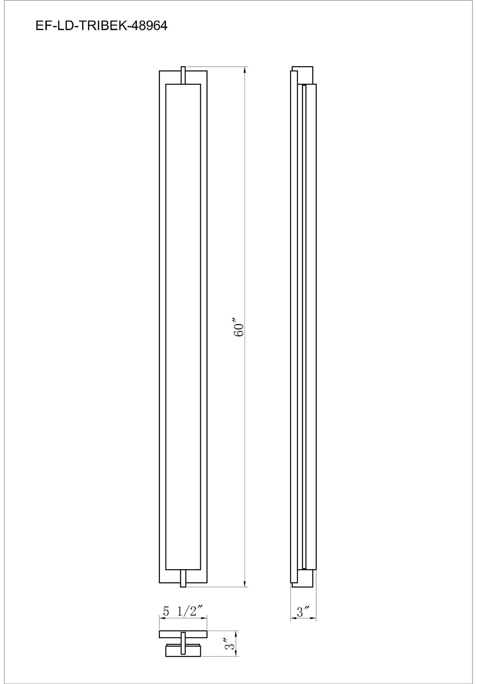 Tribek 60" Integrated LED Outdoor Wall Sconce