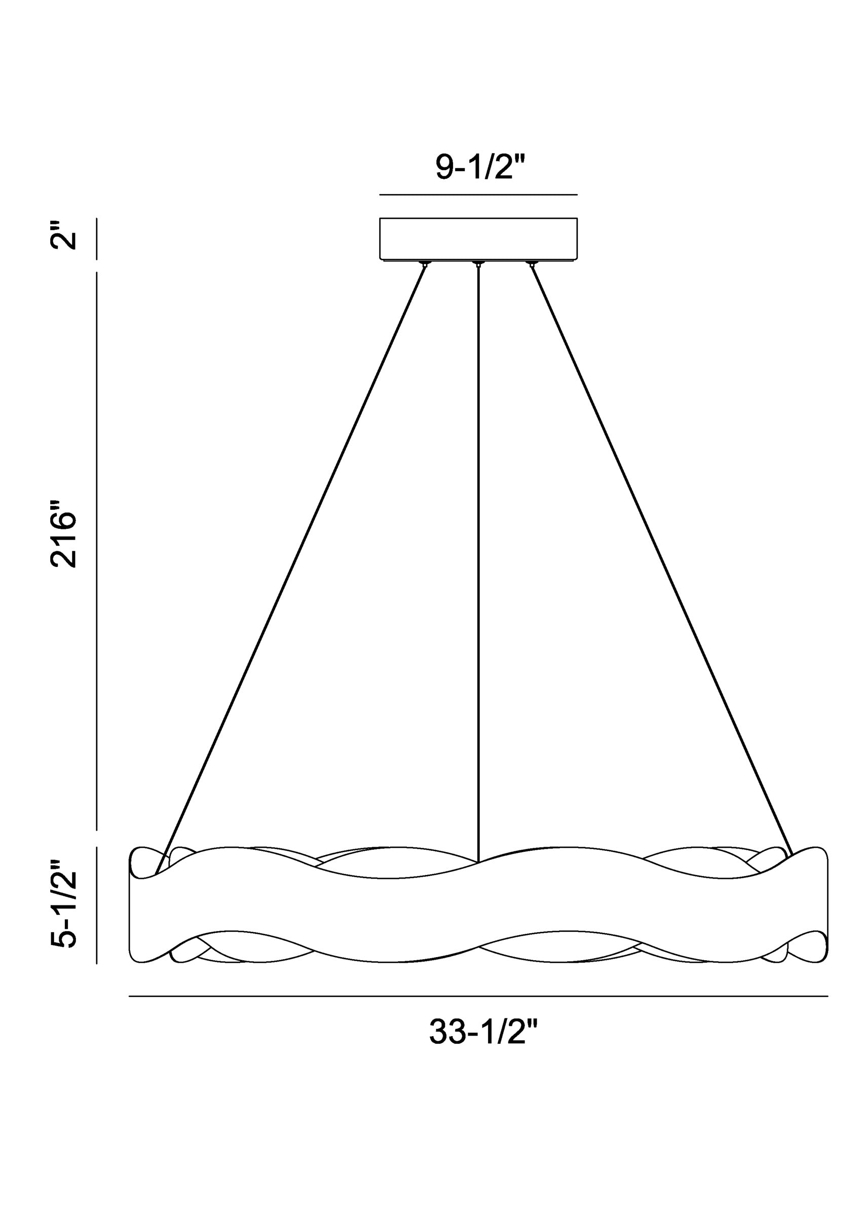 Vaughan 34" Integrated LED Chandelier