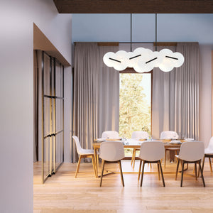 Nuvola 56" Integrated LED Linear Chandelier