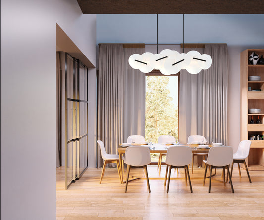 Nuvola 56" Integrated LED Linear Chandelier