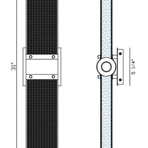 Admiral 31" Integrated LED Outdoor Wall Sconce