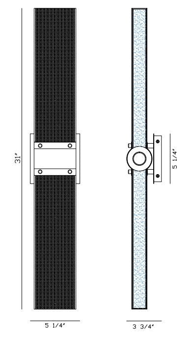 Admiral 31" Integrated LED Outdoor Wall Sconce