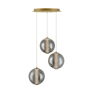 Atomo 3-Light 21" Integrated LED Multi Drop Chandelier