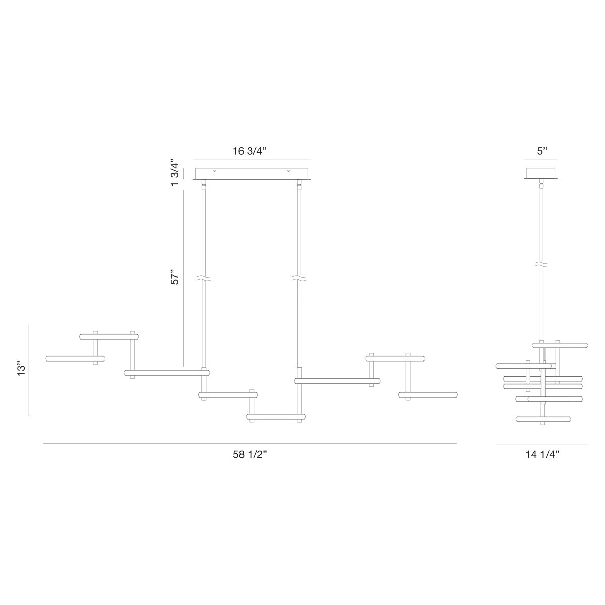 Giro 8-Light 59" Integrated LED Grand Chandelier