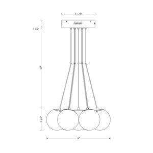 Kepler 7-Light 18" Integrated LED Multi Drop Chandelier