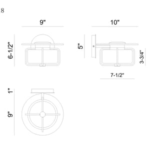 Florin 7" Integrated LED Outdoor Wall Sconce