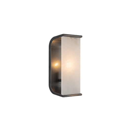 Abbott 10-in Vintage Brass/Alabaster 1 Light Wall/Vanity