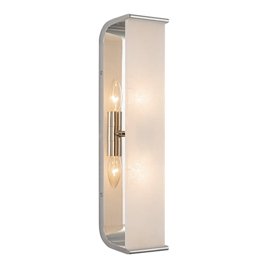 Abbott 19-in Vintage Brass/Alabaster 2 Lights Wall/Vanity