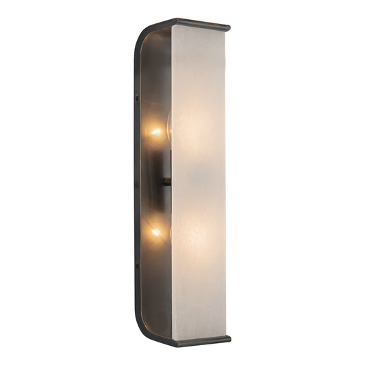 Abbott 19-in Vintage Brass/Alabaster 2 Lights Wall/Vanity