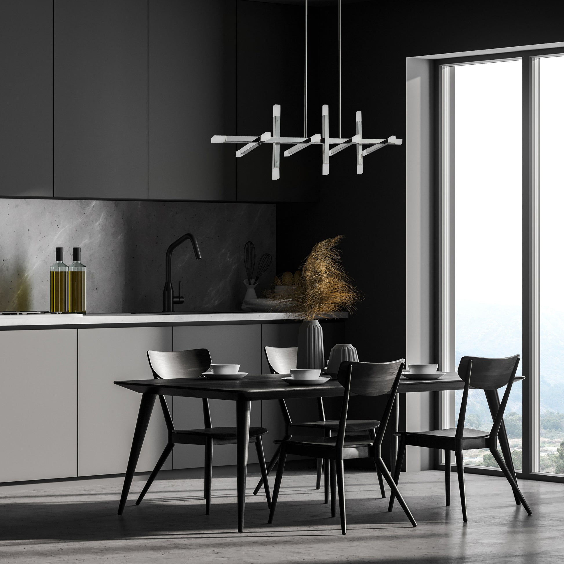 Acasia 40-in Linear Chandelier