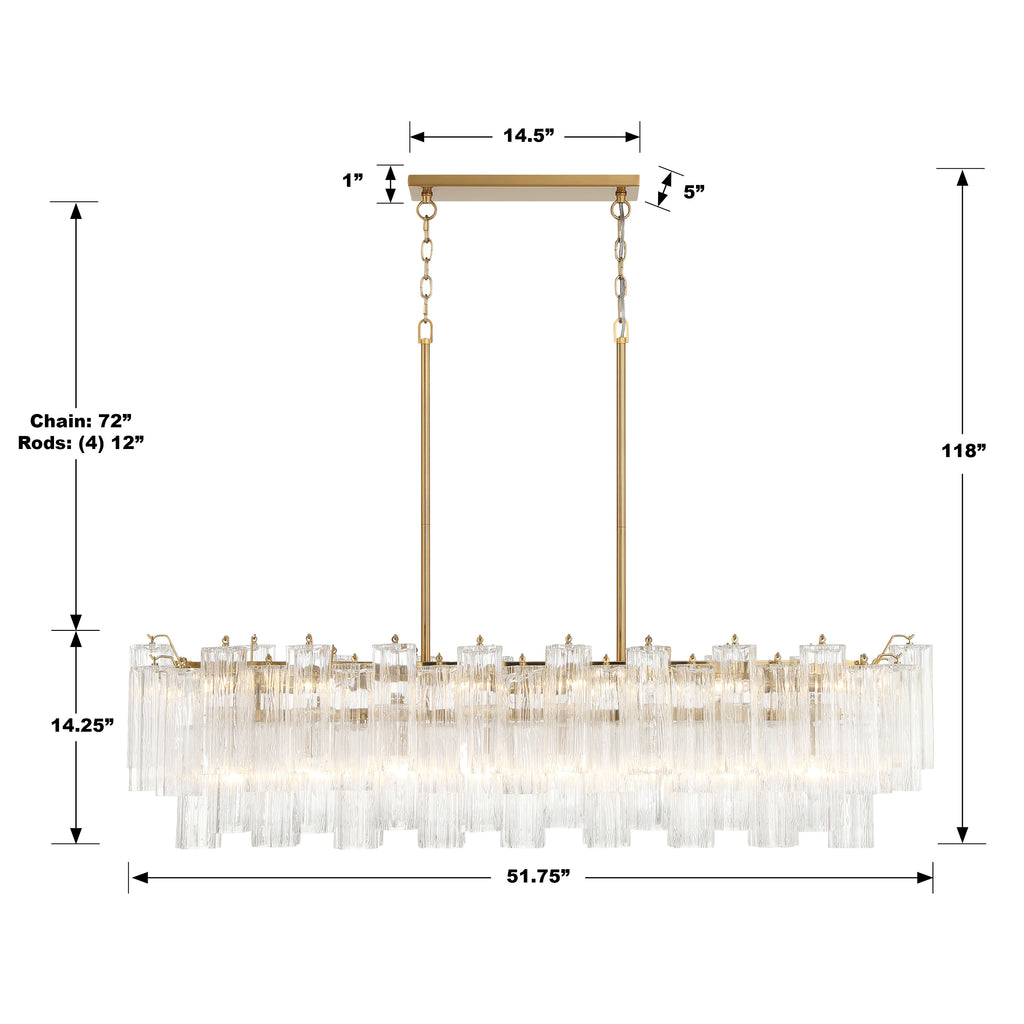 Addis 51.75'' Linear Chandelier