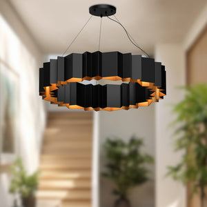 Akira 40-in Black/Gold 12 Lights Chandeliers