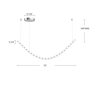 Akoya 23 Light Chrome LED Chandeliers