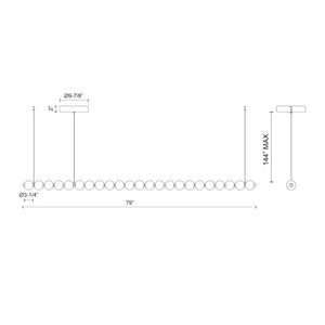 Akoya 23 Light Chrome LED Chandeliers