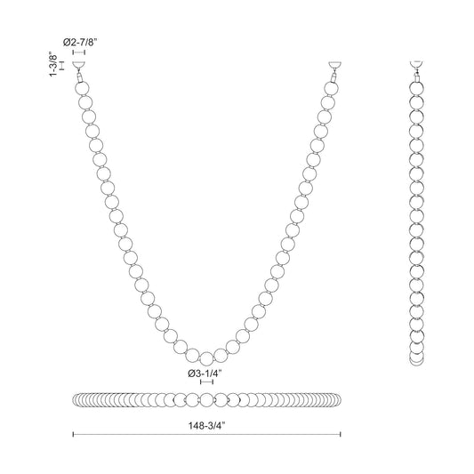 Akoya 12.5-ft Chrome LED Pendant