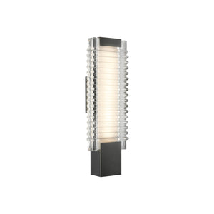 Alai 17-in Vintage Brass/Ribbed Glass LED Wall Vanity