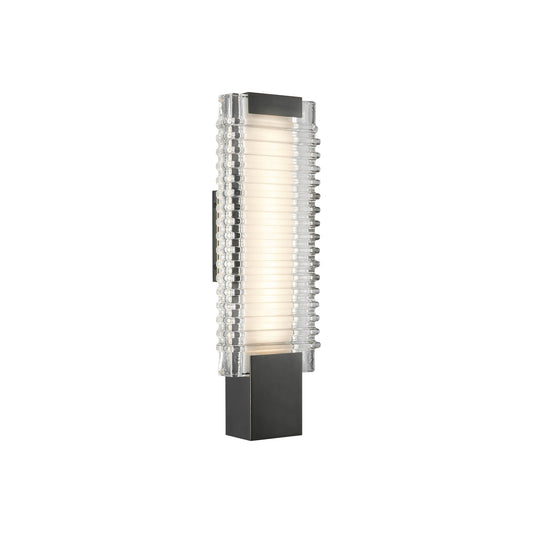 Alai 17-in Vintage Brass/Ribbed Glass LED Wall Vanity
