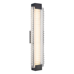 Alai 25-in Vintage Brass/Ribbed Glass LED Wall Vanity