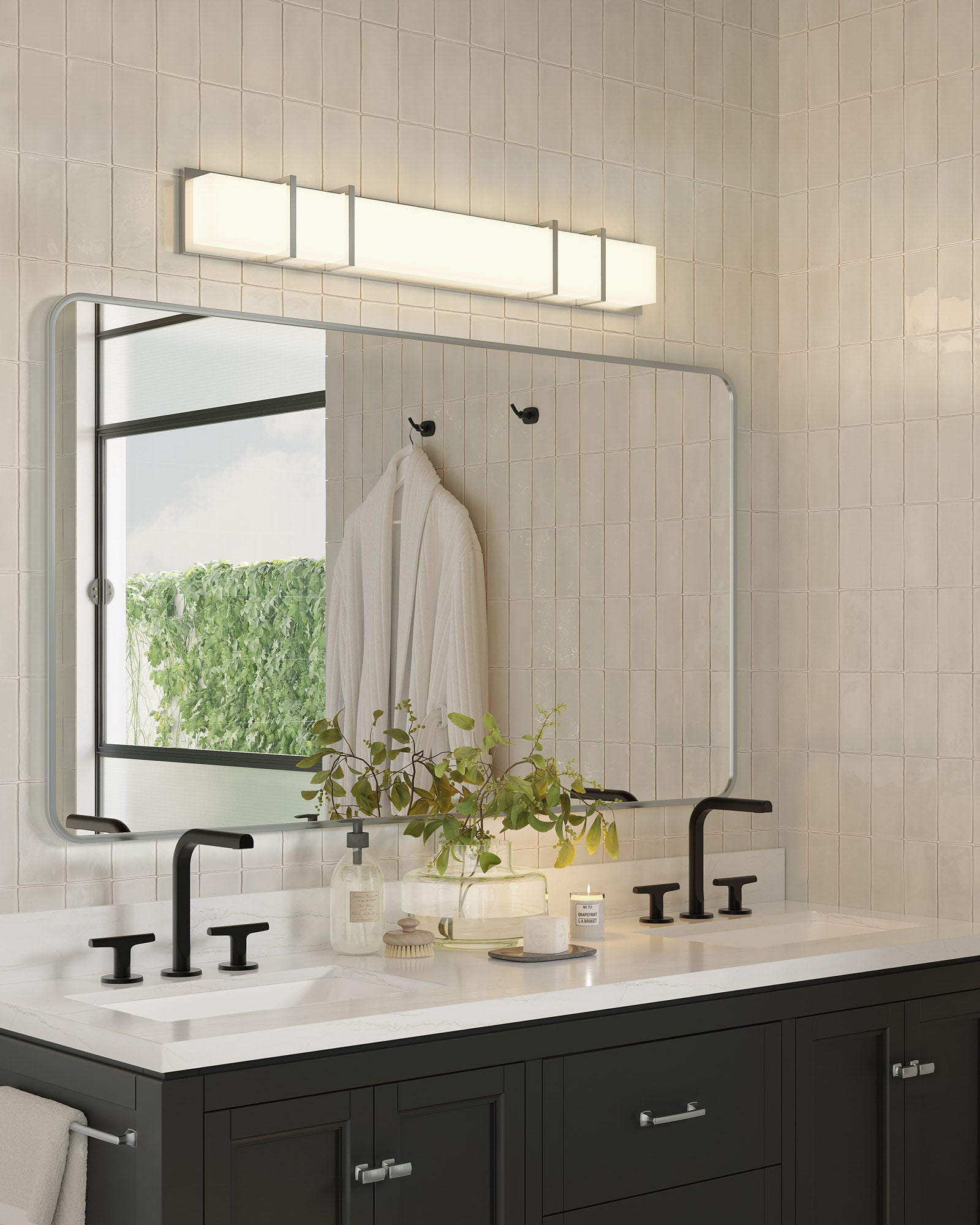 Alberni 38-in Black LED Vanity