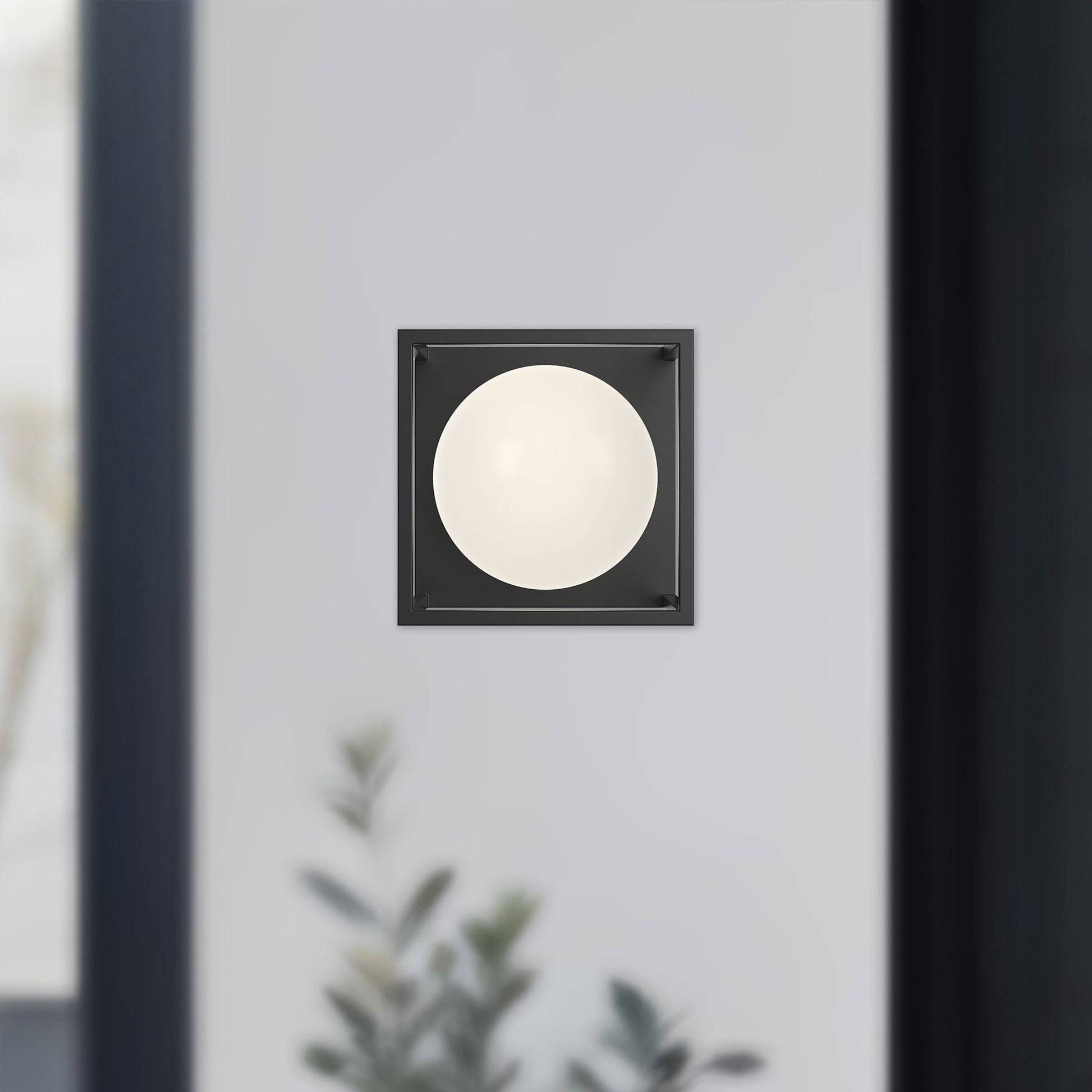 Amelia 6-in Black 1 Light Exterior Wall Sconce