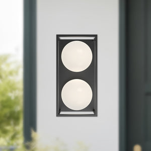 Amelia 13-in Black 2 Lights Exterior Wall Sconce