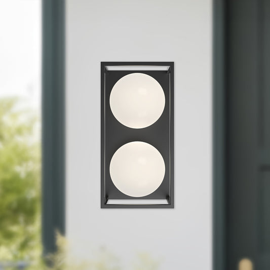 Amelia 13-in Black 2 Lights Exterior Wall Sconce