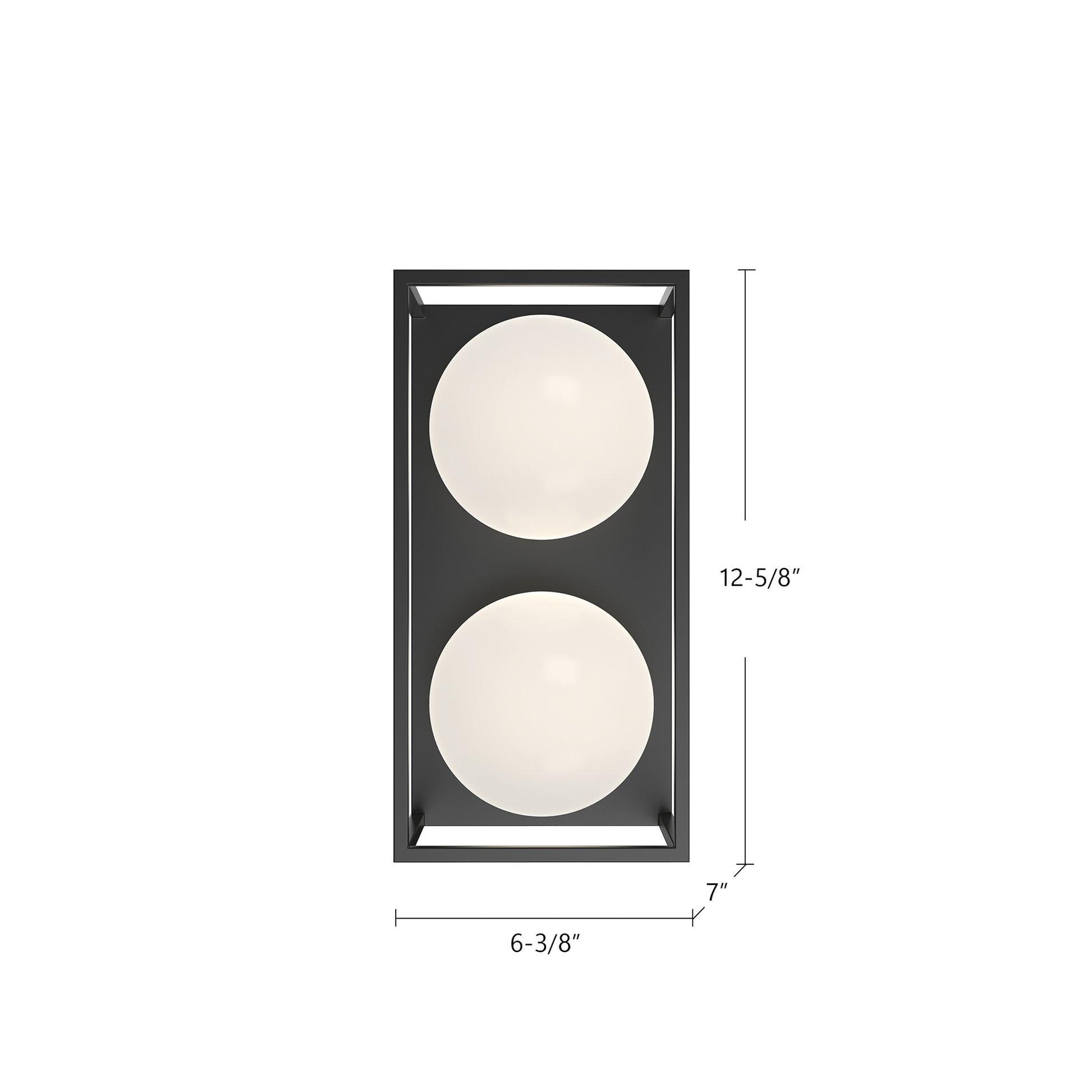 Amelia 13-in Black 2 Lights Exterior Wall Sconce