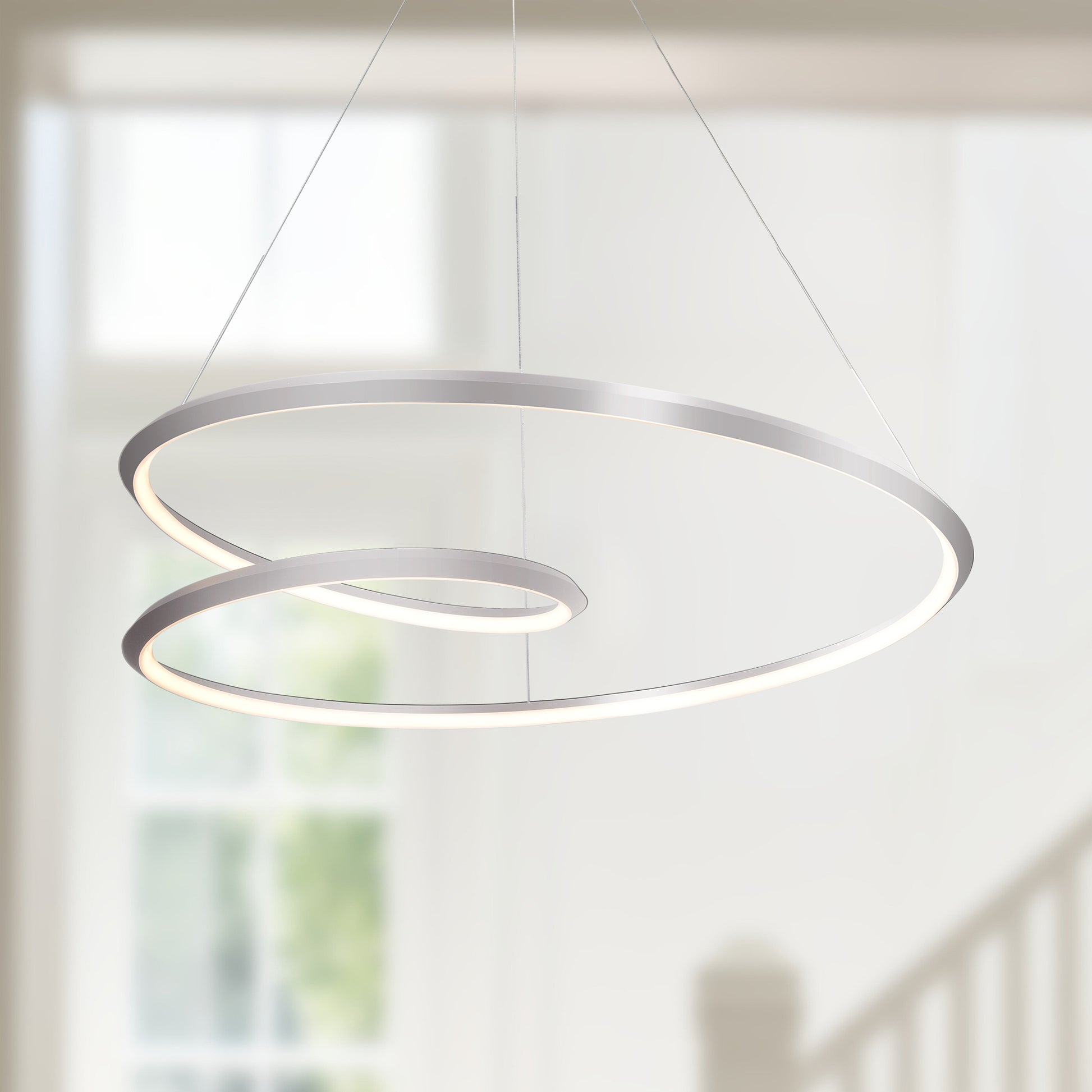 Ampersand 39-in Brushed Nickel LED Pendant