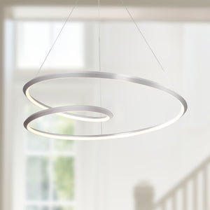 Ampersand 39-in Brushed Nickel LED Pendant