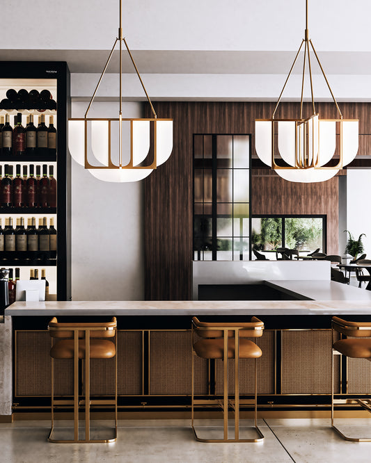 Anders 30-in Vintage Brass LED Chandeliers