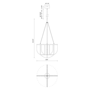 Anders 30-in Vintage Brass LED Chandeliers