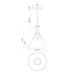 Archer 10-in Matte Black 1 Light Pendant