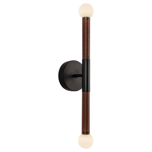 Arden 23-in Matte Black/Opal Glass LED Wall/Vanity Light