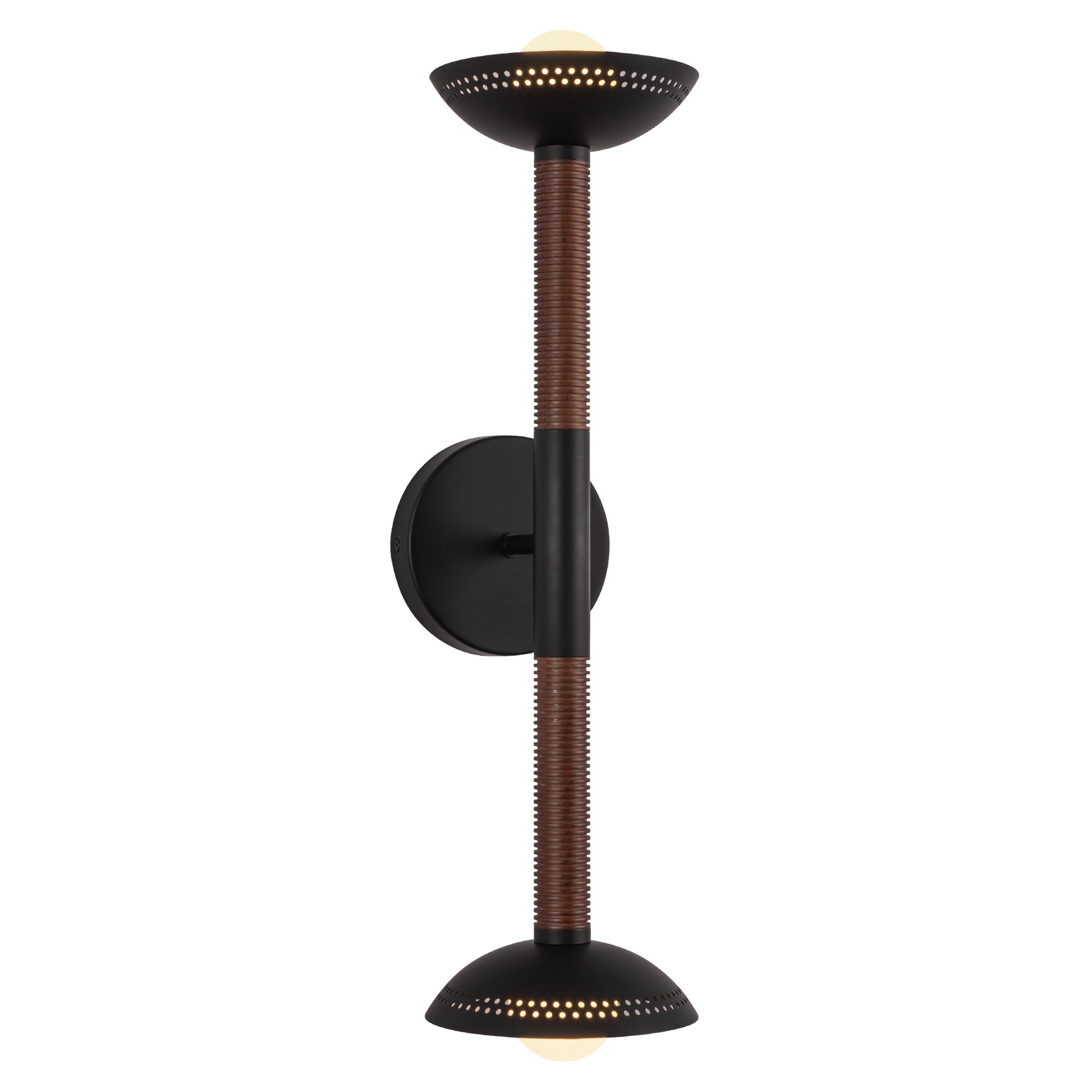 Arden 23-in Matte Black/Opal Glass LED Wall/Vanity Light