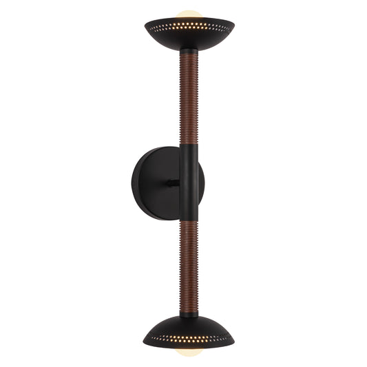 Arden 23-in Matte Black/Opal Glass LED Wall/Vanity Light